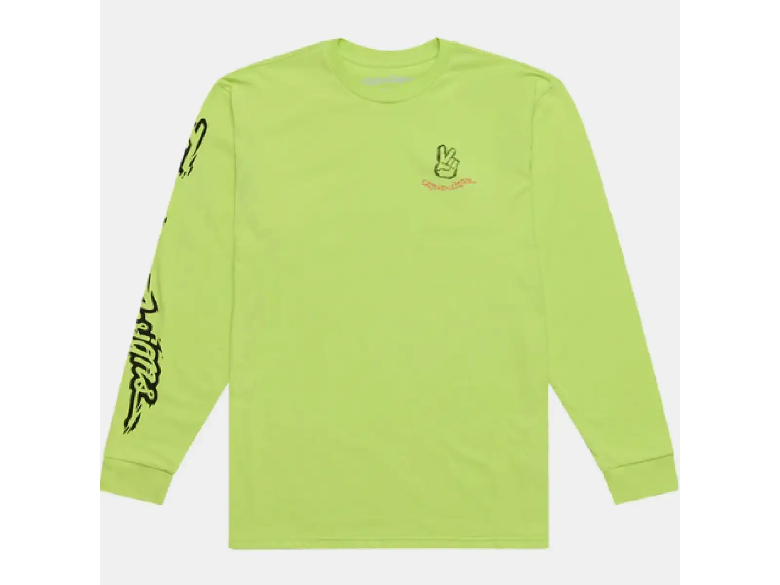 Troy Lee Designs Peace Out pánské triko dlouhý rukáv Glo Yellow