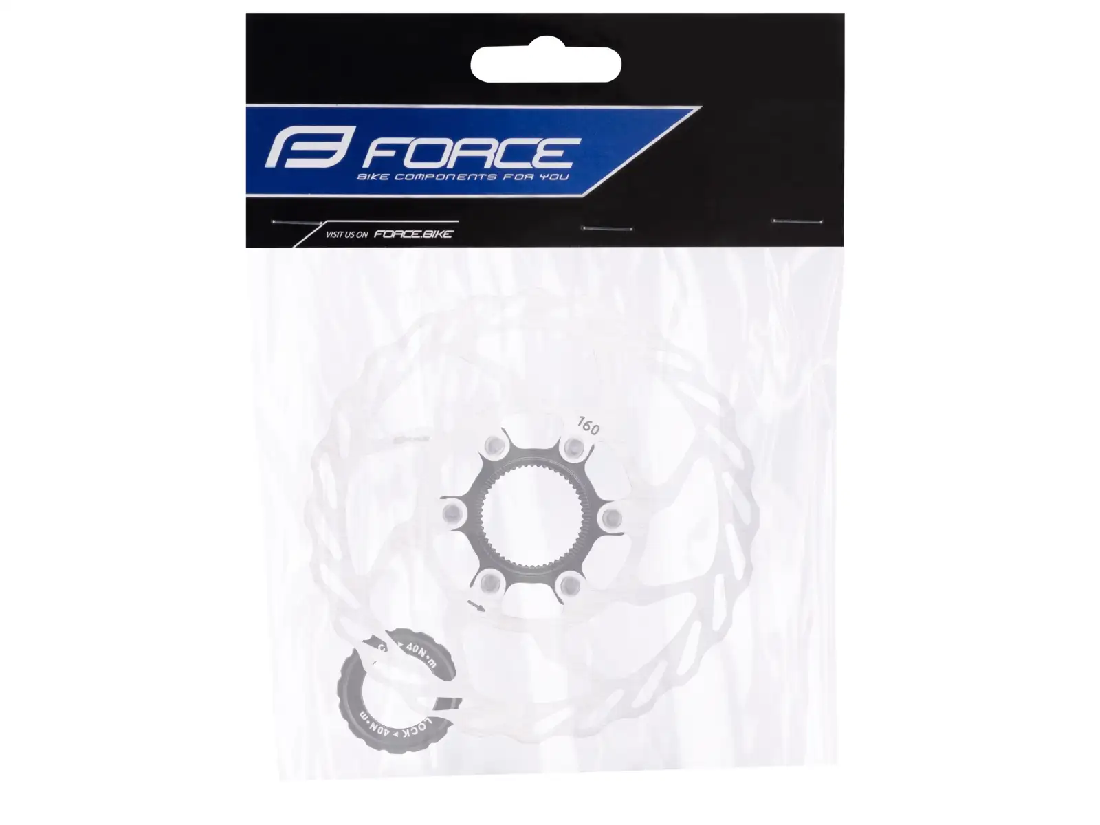 Force Center Lock 160 mm brzdový kotouč stříbrný