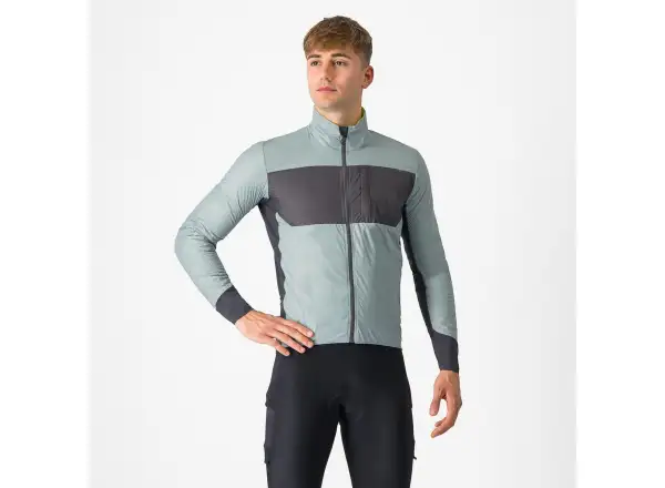 Castelli Unlimited Puffy pánská bunda Defender Green/Dark Grey