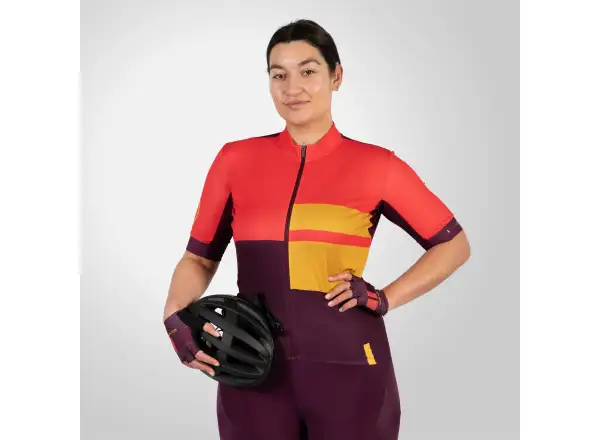 Endura FS260 Print dámský dres krátký rukáv Pomegranate