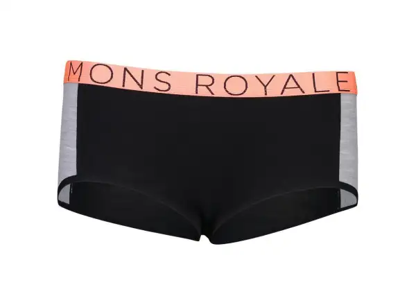 Mons Royale SYLVIA BOYLEG merino kalhotky black/grey marl vel. XS