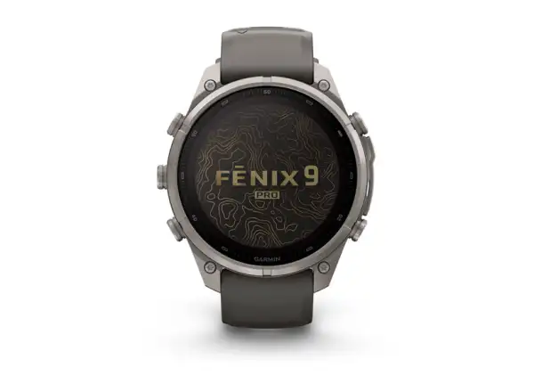 Garmin Fénix 9 Pro inReach Solar 47 mm chytré hodinky Titanium Pebble Gray/Silver Gray
