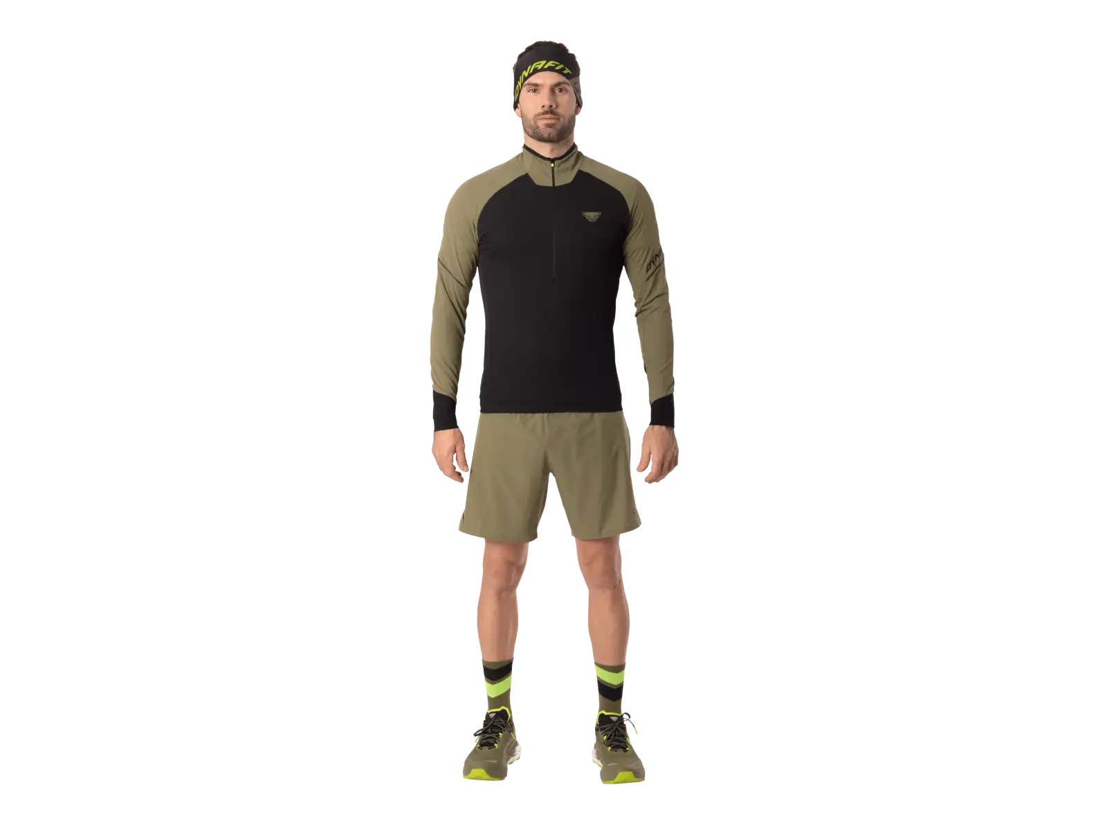Dynafit Alpine Zip pánské běžecké triko dlouhý rukáv Military green/0910