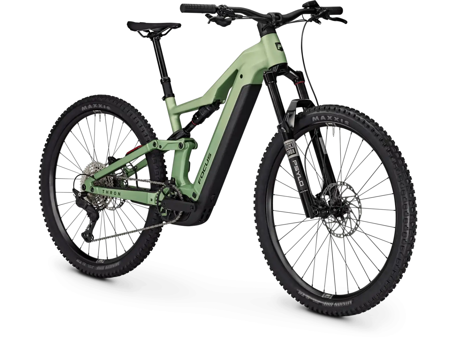 Focus THRON 8 800Wh celoodpružené elektrokolo Mintgrey matt / Artichokegreen matt