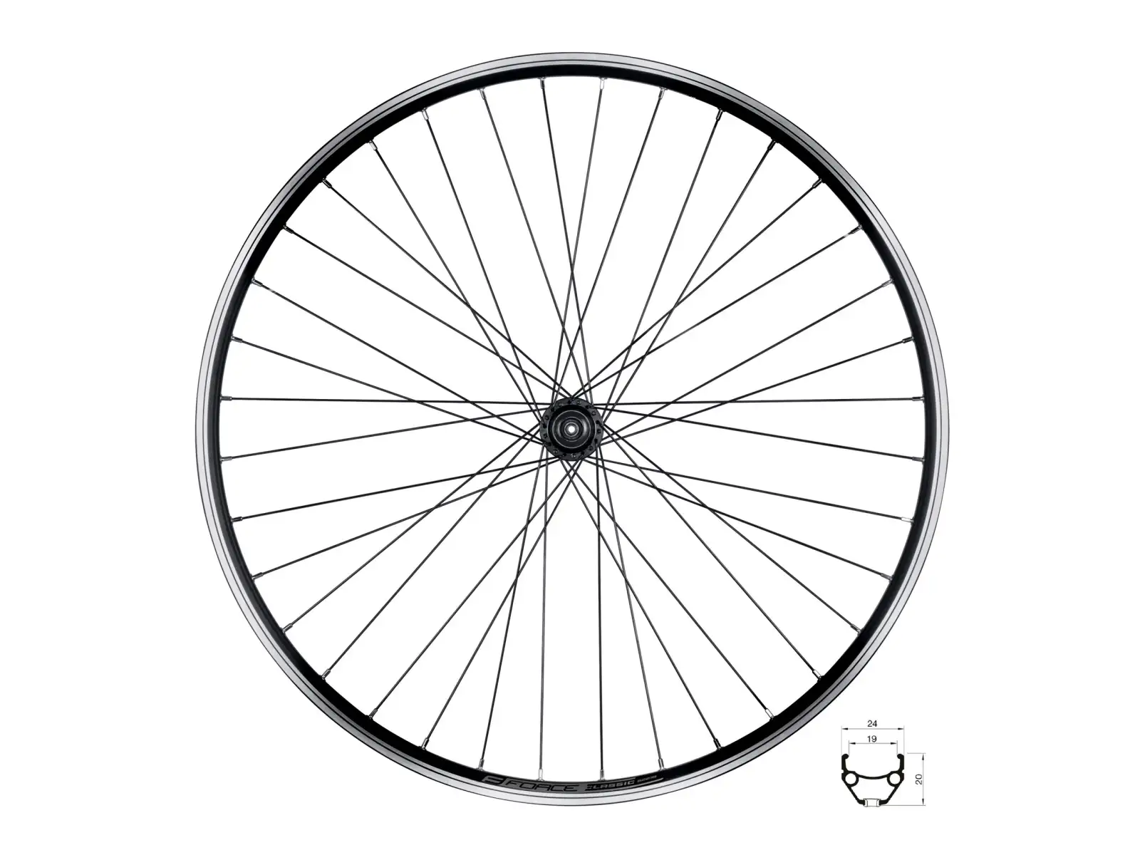 Force Classic 29 zadní vypletené kolo náboj Shimano