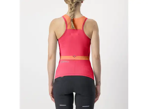 Castelli Solaris dámský dres bez rukávů Hibiscus/Soft Orange