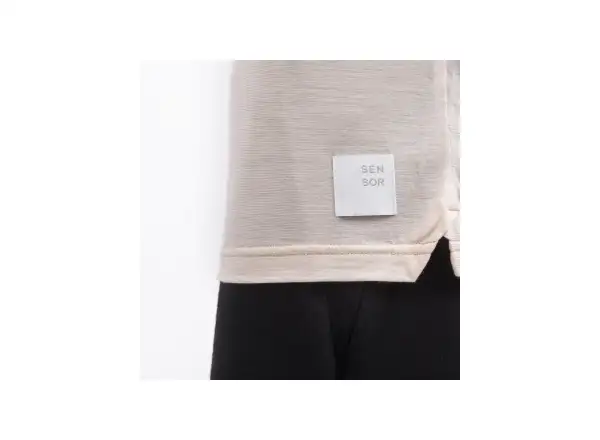 Sensor Merino Lite pánské triko krátký rukáv Mottled Beige