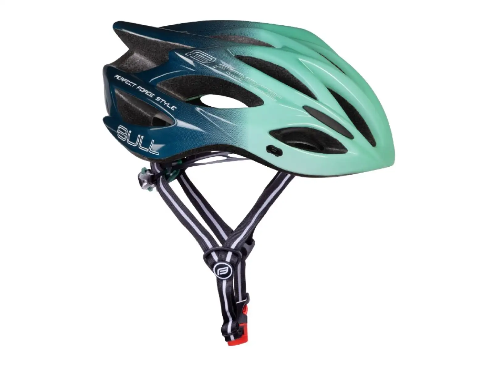 Force Bull Hue cyklistická přilba mint/navy modrá
