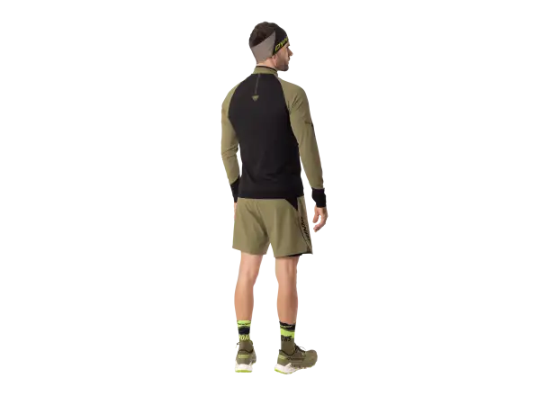 Dynafit Alpine Zip pánské běžecké triko dlouhý rukáv Military green/0910