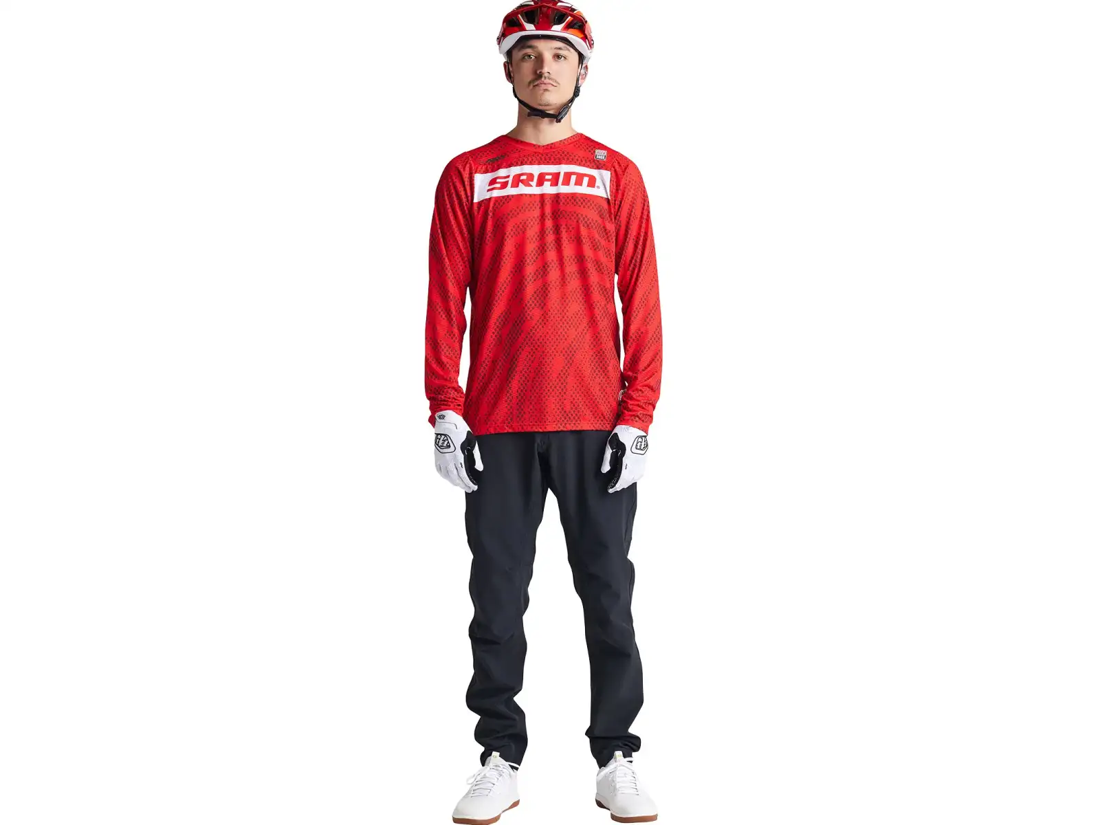 Troy Lee Designs Skyline Air SRAM pánský dres dlouhý rukáv Fiery Red