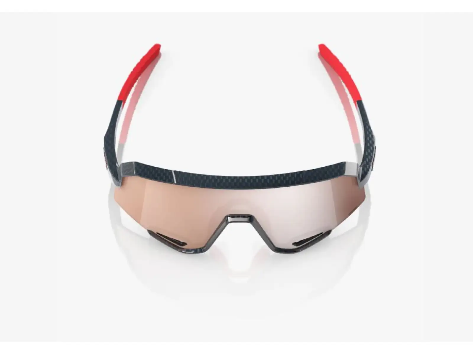 100% Slendale brýle Gloss Carbon Fiber/HiPER Crimson-Silver Lens