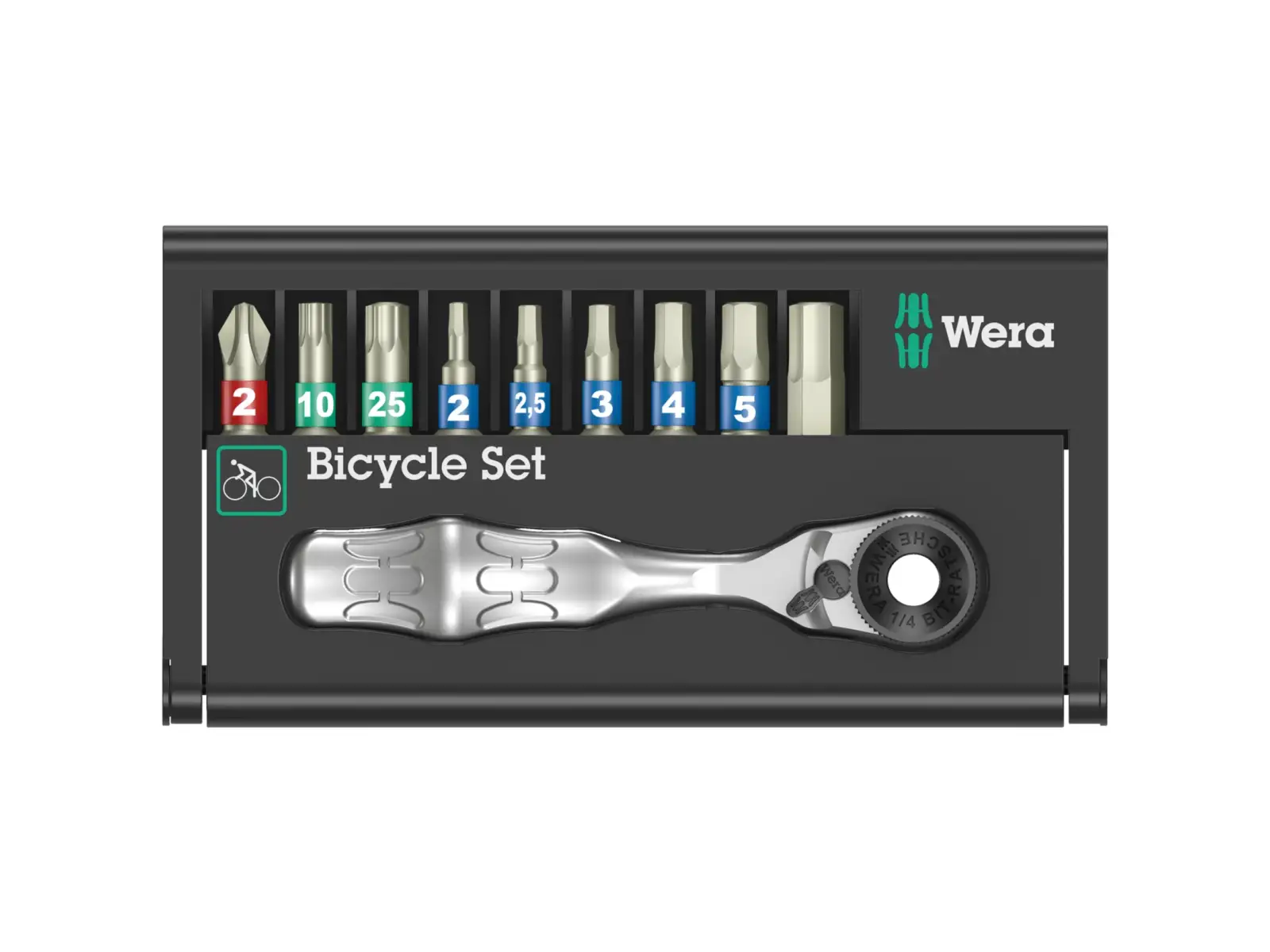 Wera Bicycle Set 9 Zyklop Mini ráčna s nerezovými bity 10 dílů