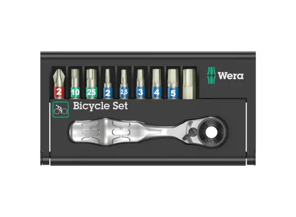 Wera Bicycle Set 9 Zyklop Mini ráčna s nerezovými bity 10 dílů