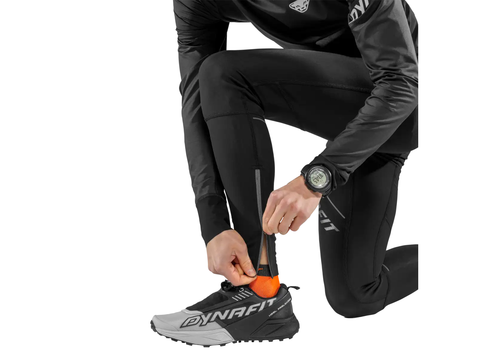Dynafit Winter Running  Tights pánské běžecké legíny Black Out