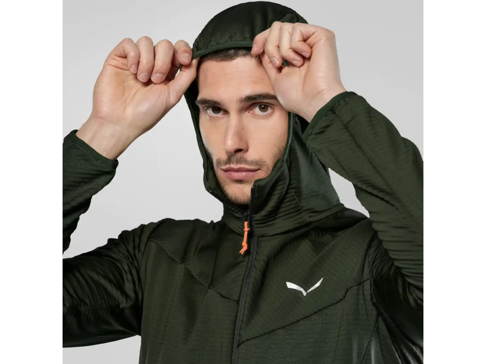 Salewa Puez Altavia Polarlite Hooded pánská mikina Dark Olive