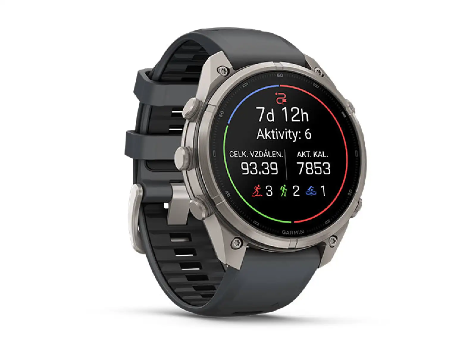 Garmin Fénix 9 Pro inReach 47 mm chytré hodinky Carbon gray DLC Titanium Black/Pebble gray