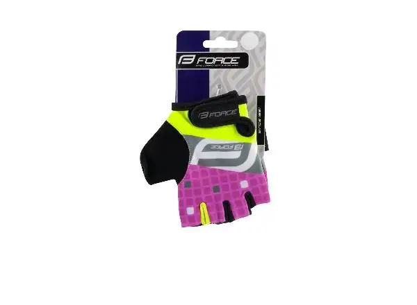 Force Square dětské rukavice fluo/růžová