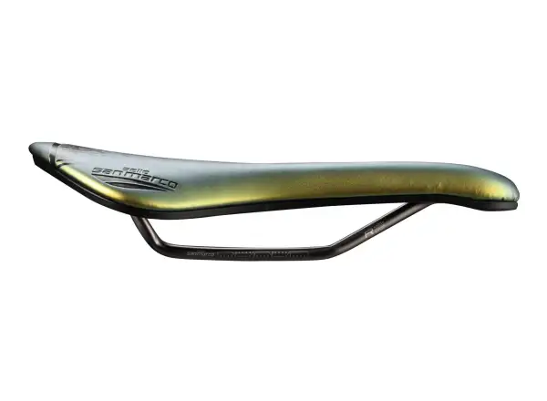 Selle San Marco Aspide Short Open-Fit Racing Narrow sedlo Iridescent Gold