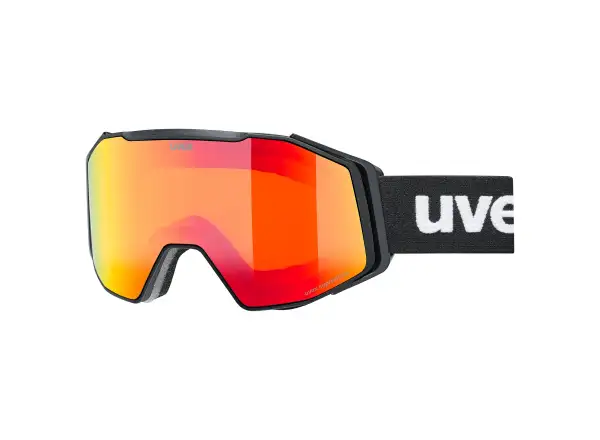 Uvex Gravity FM lyžařské brýle black matt/rainbow - yellow