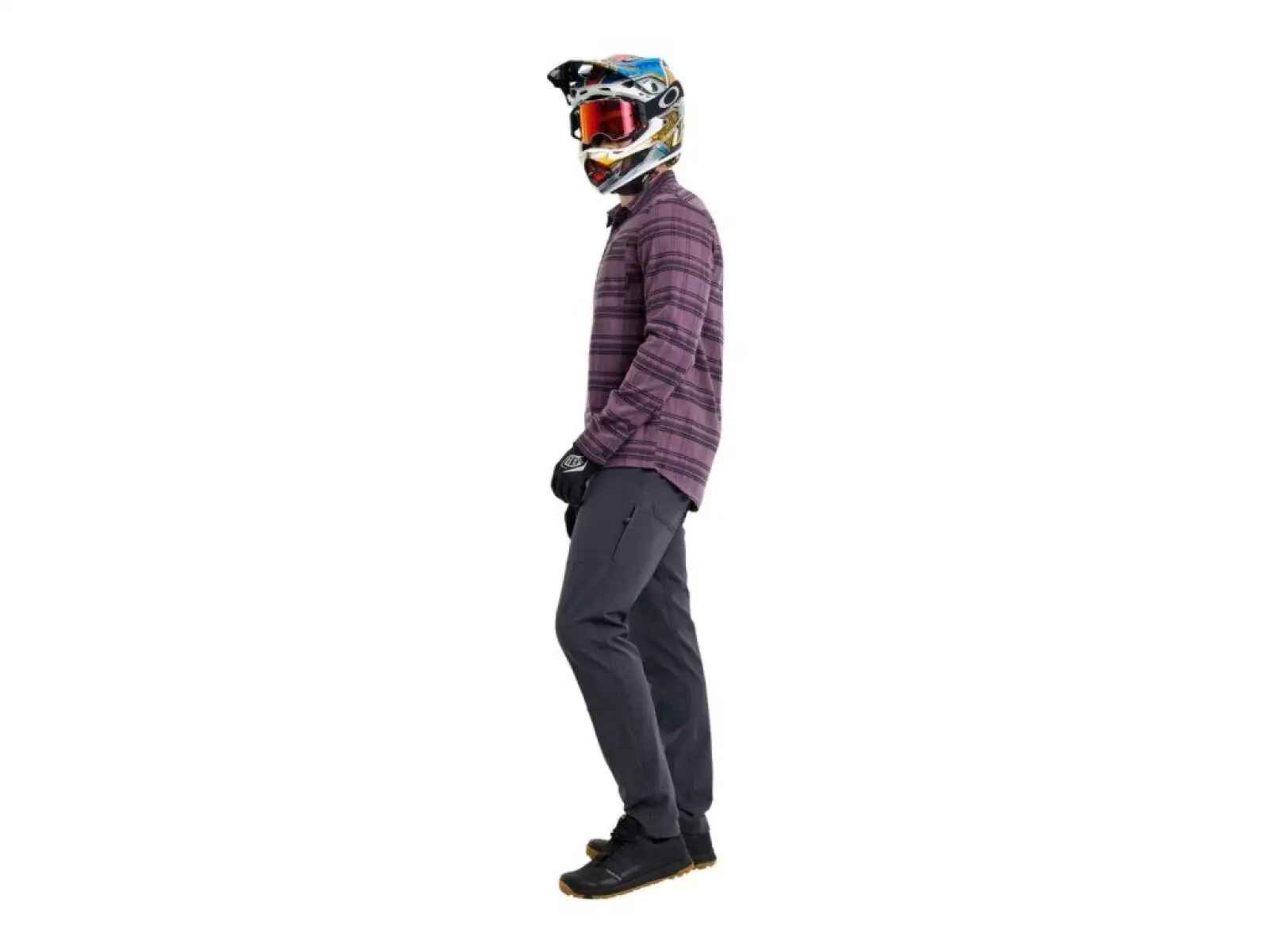 Troy Lee Designs Grind Flannel pánská košile Plaid Deep Purple