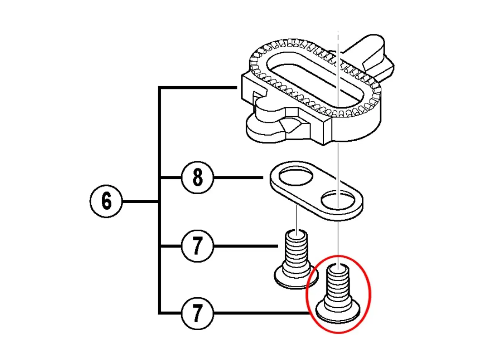 Shimano PD-M737 šroub kufrů pedálů