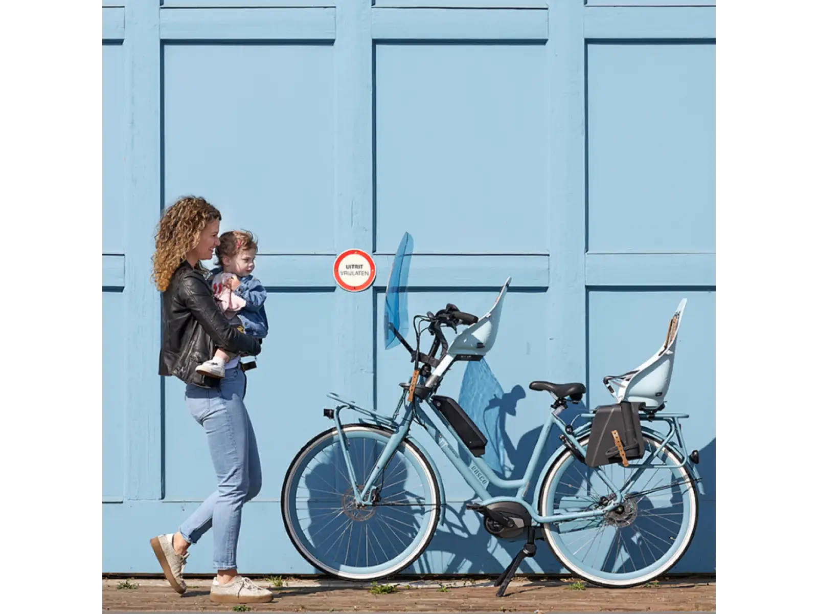 Urban Iki zadní sedačka s adaptérem a nosičem na rám SET Aotake Light Blue/White
