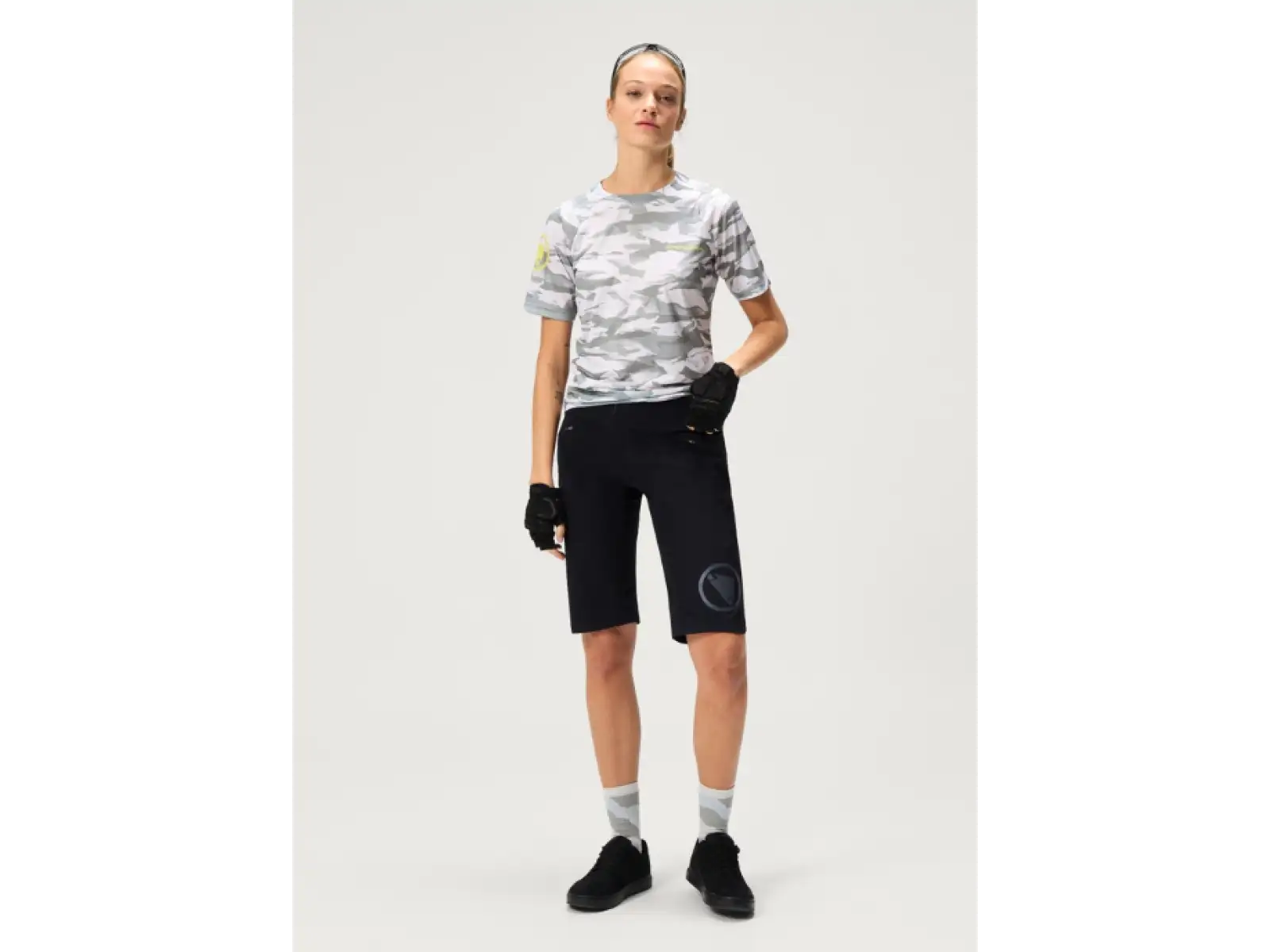 Endura LTD Mountain Camo dámský dres krátký rukáv Haar Grey