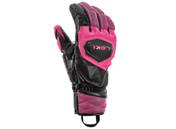 Leki WCR Venom SL 3D dámské závodní rukavice Black-Pink