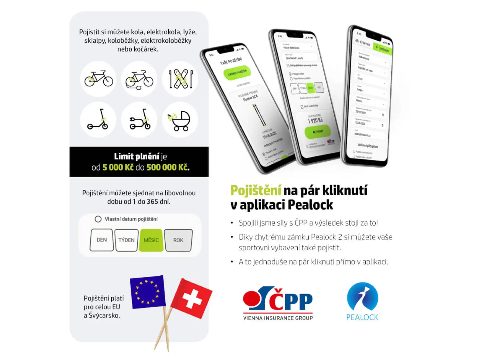 Pealock 2 elektronický zámek zelená