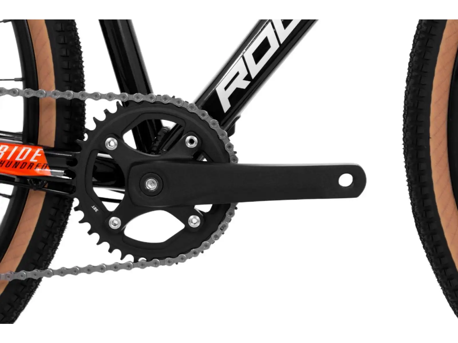 Rock Machine Gravelride 200 gravel kolo Gloss Black/Brick Orange/Silver