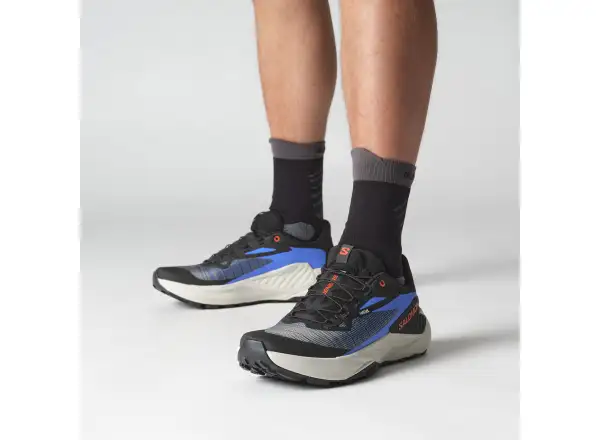 Salomon Genesis pánská běžecká obuv Black/French Blue/Cherry Tomato