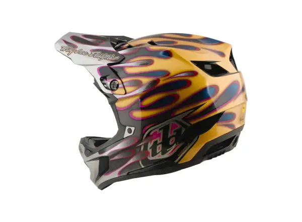 Troy Lee Designs D4 Carbon MIPS přilba Overspray Gold/Black