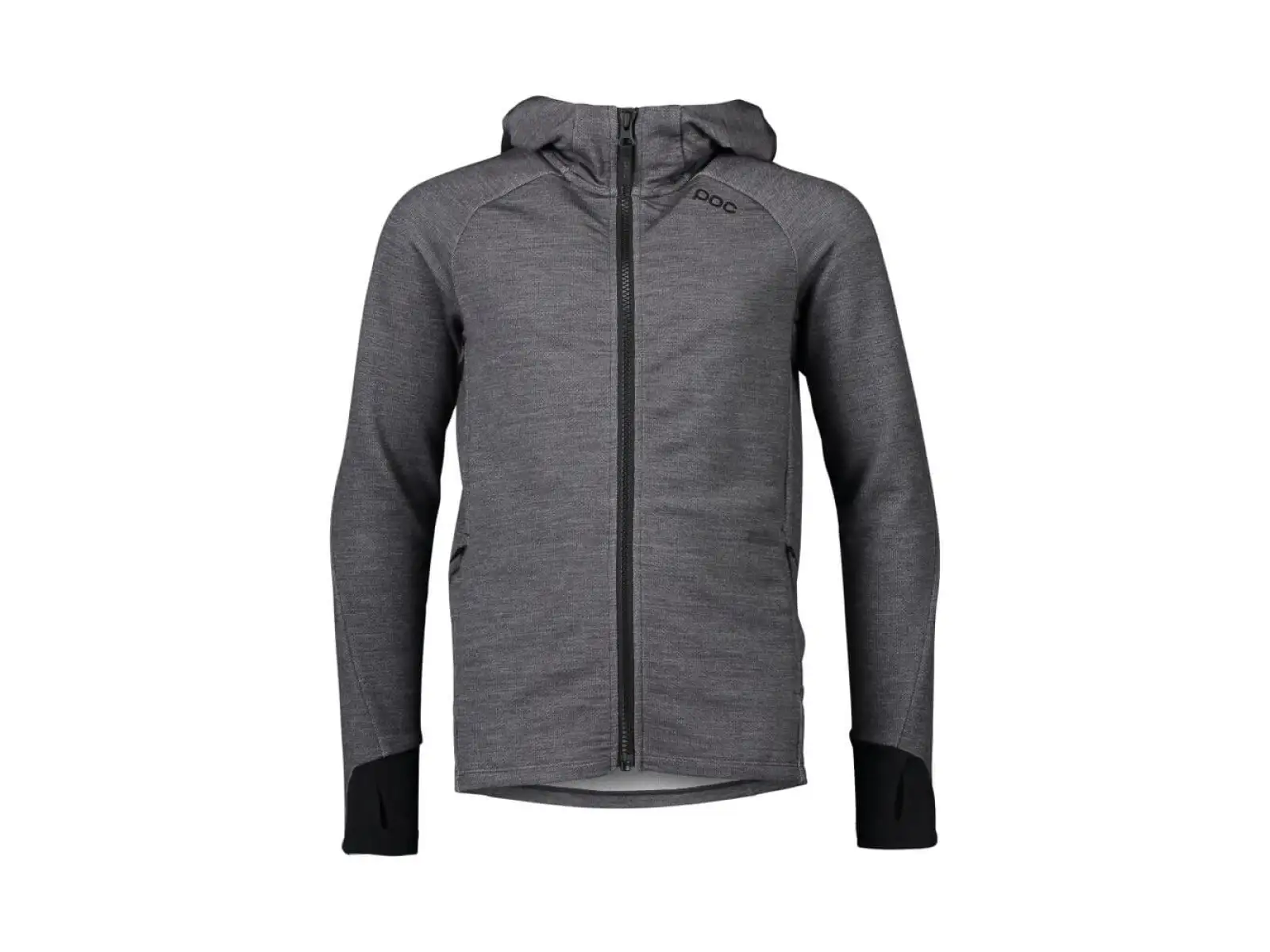POC Merino Zip Hood Jr Sylvanite dětská mikina Grey Melange