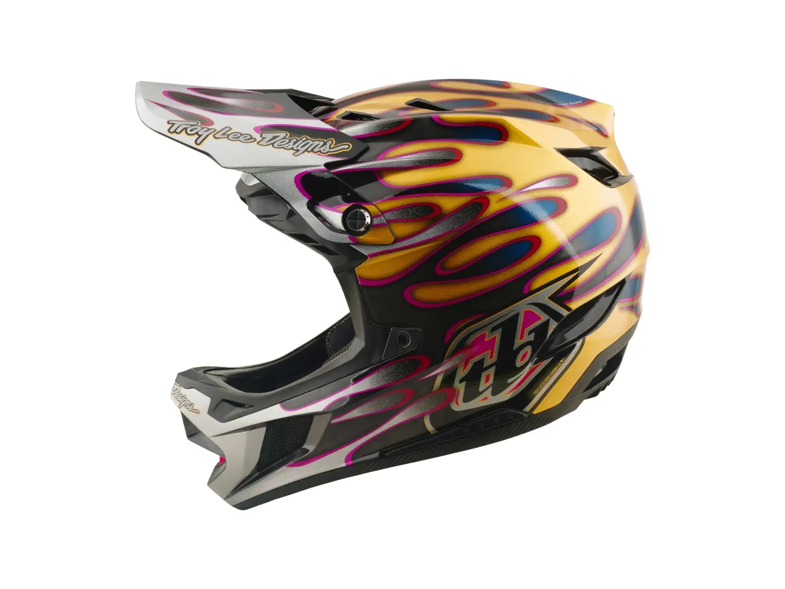 Troy Lee Designs D4 Carbon MIPS přilba Overspray Gold/Black