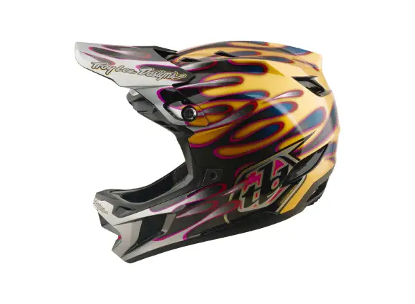 Troy Lee Designs D4 Carbon MIPS přilba Overspray Gold/Black