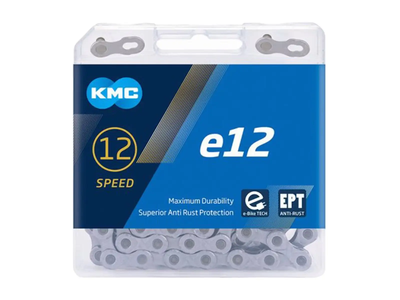 KMC E12 EPT řetěz stříbrná 130 článků