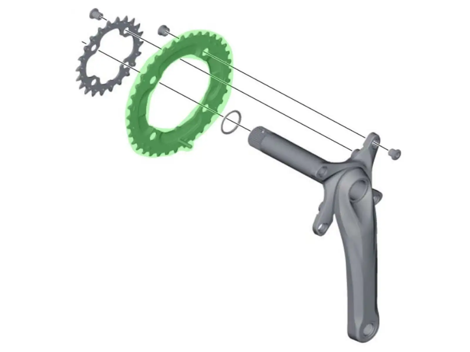 Shimano Deore FC-M617 převodník 36 zubů (AY)