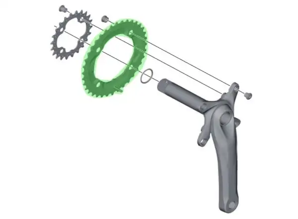 Shimano Deore FC-M617 převodník 36 zubů (AY)