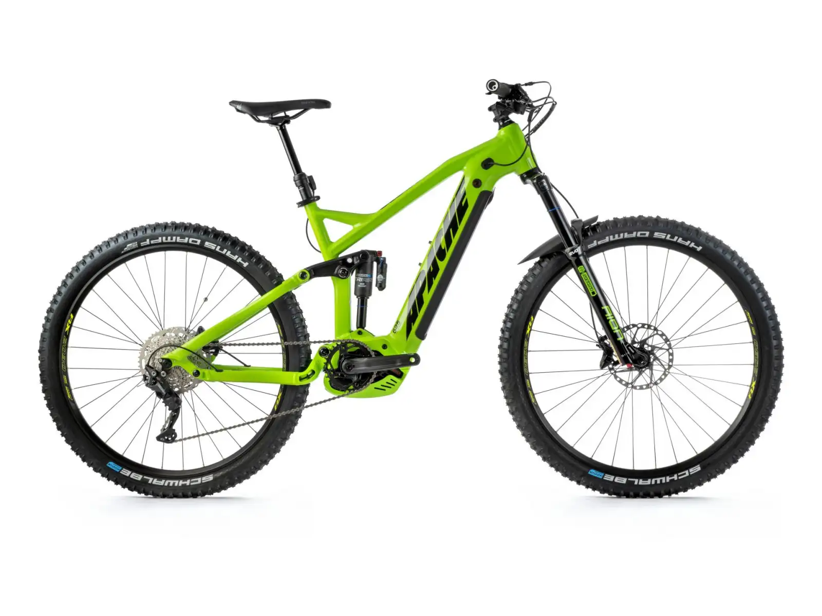 Apache Quruk 5 Bosch celoodpružené elektrokolo acid green