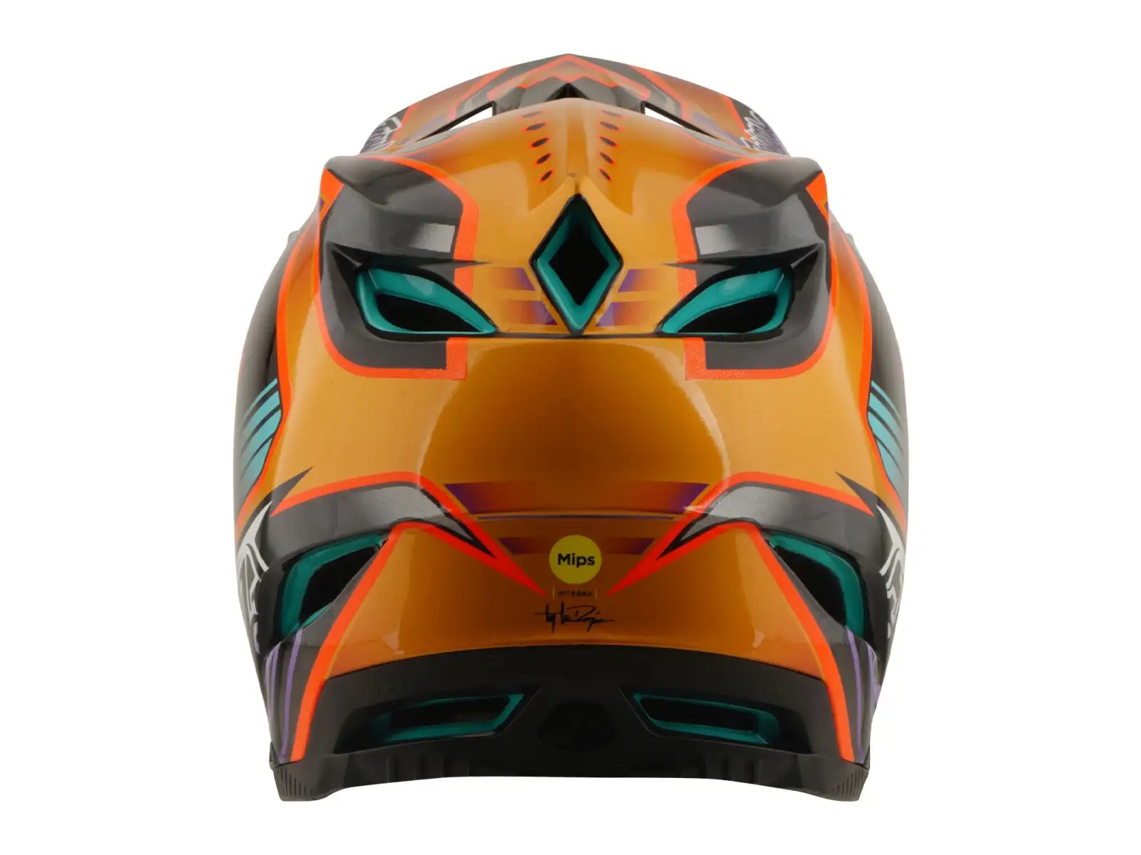 Troy Lee Designs D4 Carbon MIPS přilba Crest Gold