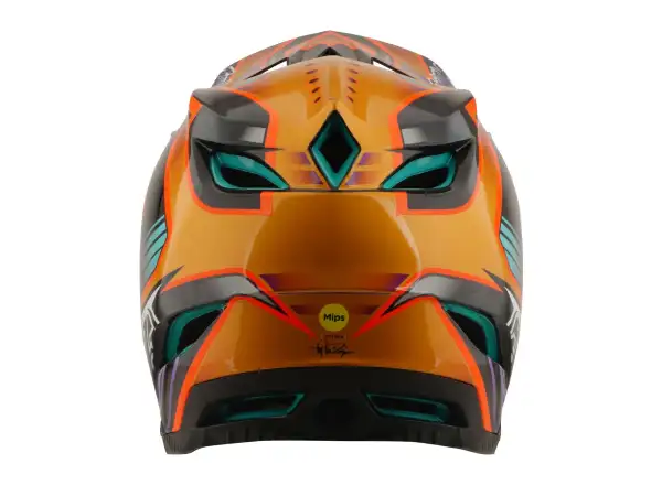Troy Lee Designs D4 Carbon MIPS přilba Crest Gold