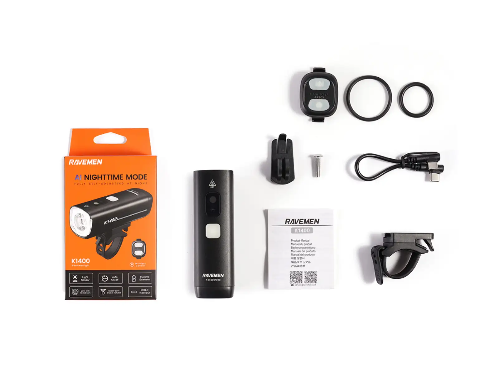Ravemen K1400 přední světlo