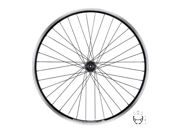 Force Classic 26" V-Brake zadní vypletené kolo ořech Shimano
