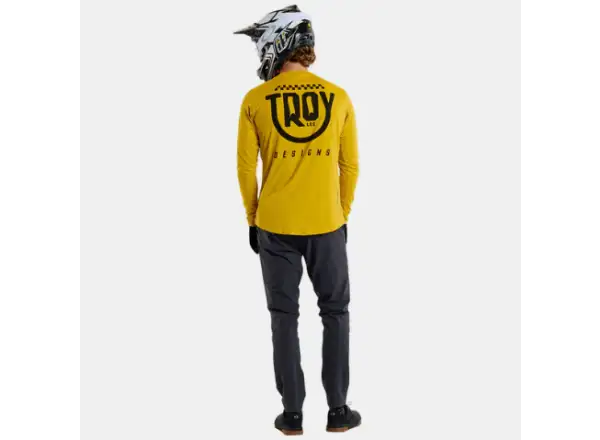 Troy Lee Designs Ruckus Ride Tee pánský dres dlouhý rukáv Eyez Safron