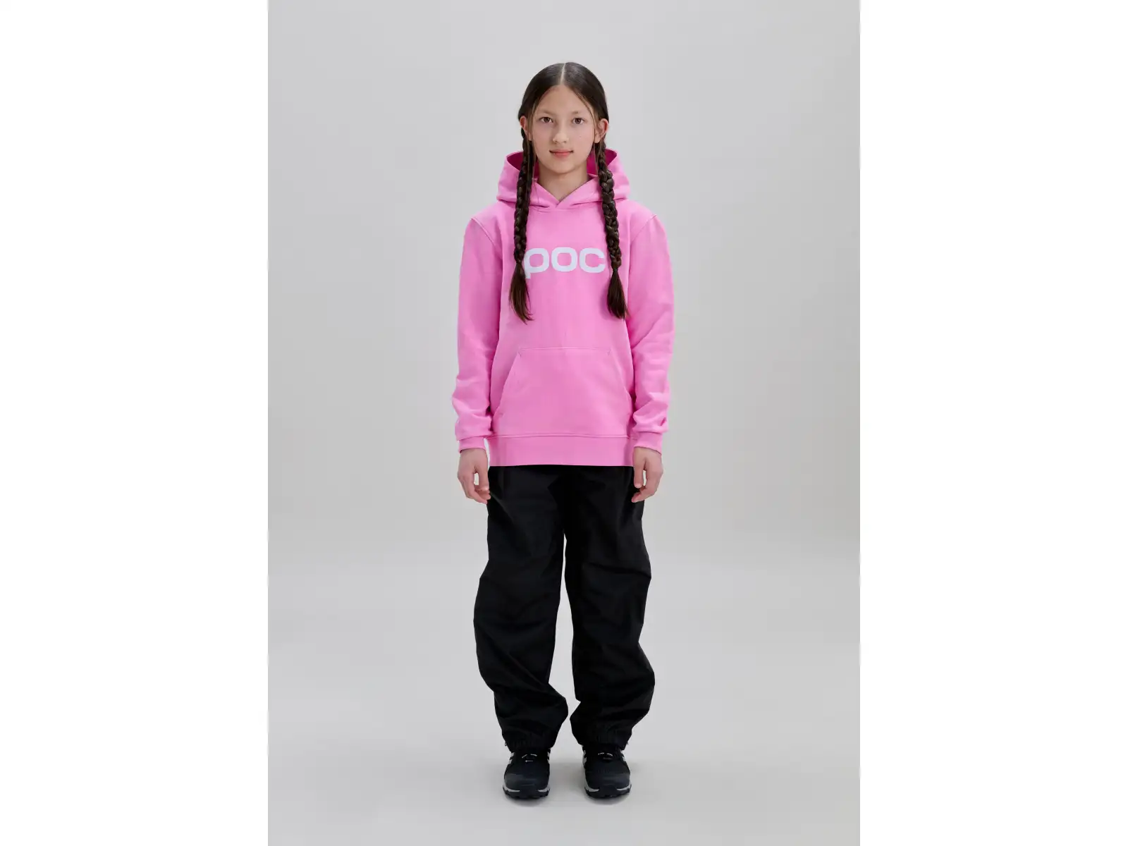 POC Hood Jr dětská mikina s kapucí Thulite Pink/Hydrogen White