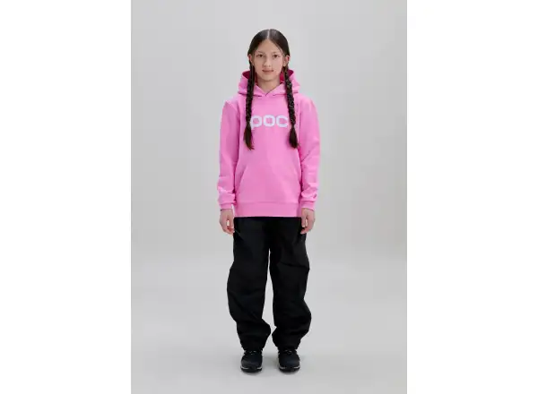 POC Hood Jr dětská mikina s kapucí Thulite Pink/Hydrogen White