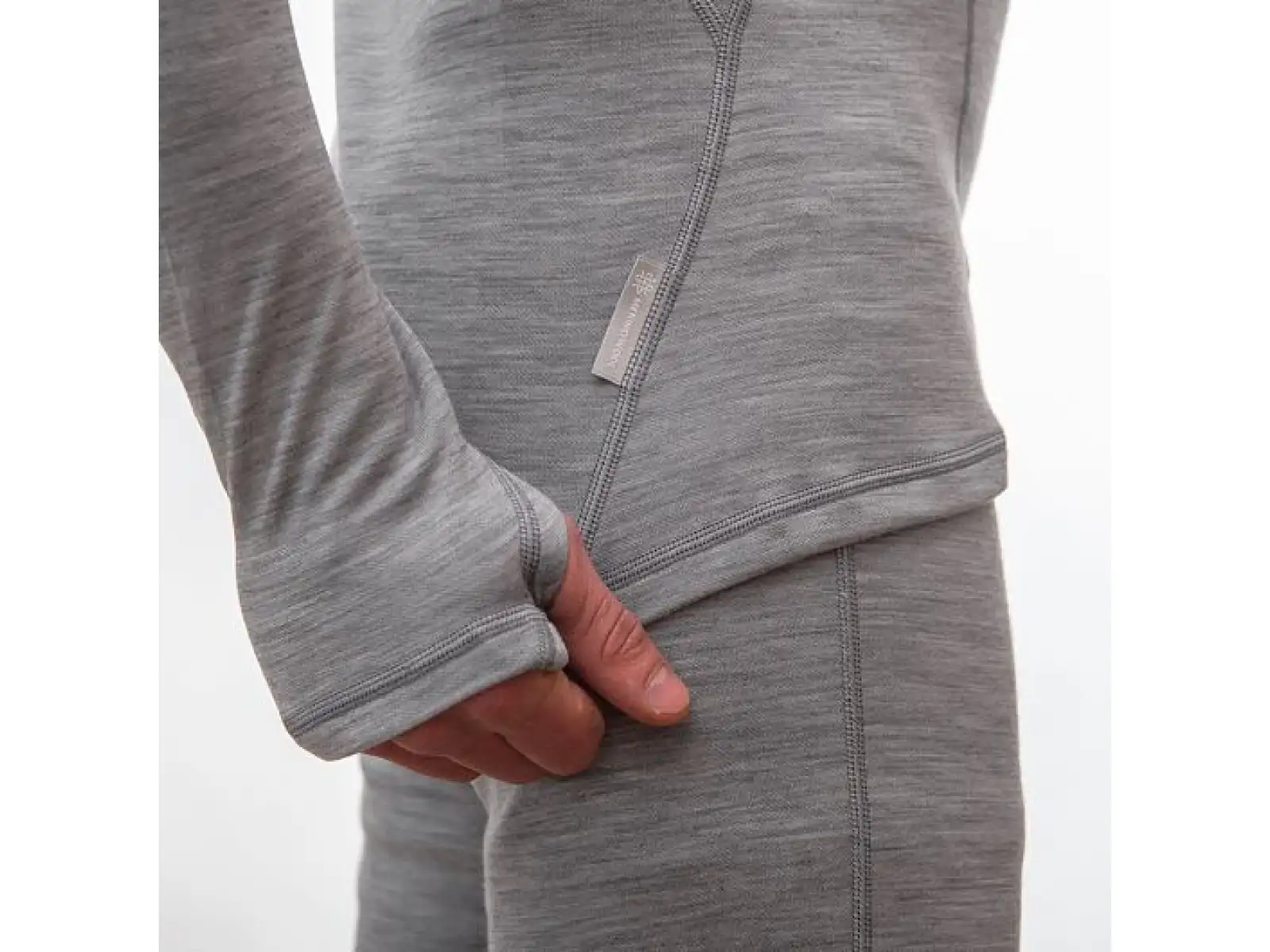 Sensor Merino Bold Neck pánské triko dlouhý rukáv Cool Gray