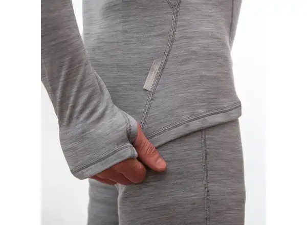 Sensor Merino Bold Neck pánské triko dlouhý rukáv Cool Gray
