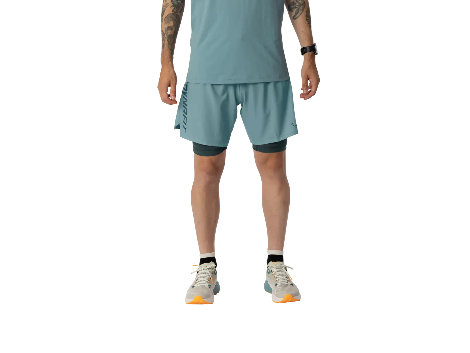 Dynafit Alpine Pro 2v1 pánské běžecké kraťasy Smoke Blue