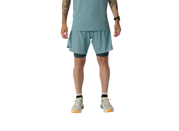 Dynafit Alpine Pro 2v1 pánské běžecké kraťasy Smoke Blue
